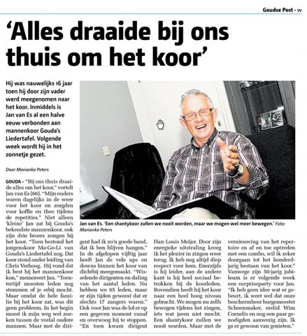 Jan van Es in de krant